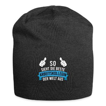 Beste Arbeitskollegin Spruch Geschenk Damen - Jersey-Beanie - Anthrazit - Vorne