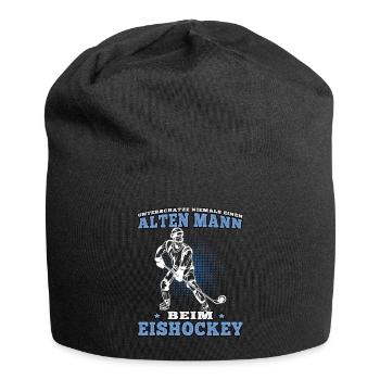 Alter Mann beim Eishockey Hockey junge - Jersey-Beanie - Schwarz - Vorne