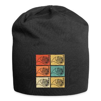 French horn French horn player French hornist - Jersey Beanie - black - Front