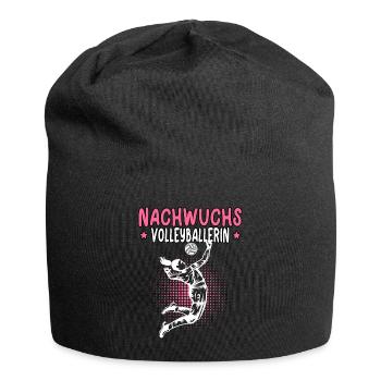 Würde lieber Volleyball spielen Volleyballerin - Jersey-Beanie - Schwarz - Vorne