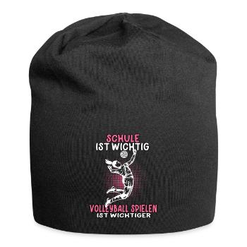 Volleyball spielen ist wichtiger Volleyballerin - Jersey-Beanie - Schwarz - Vorne