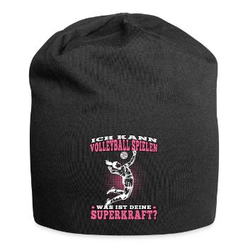 Ich kann Volleyball spielen Volleyballerin - Jersey-Beanie - Schwarz - Vorne