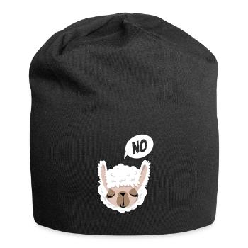 No, I don't have to! - Lama - Saying - Jersey Beanie - black - Front