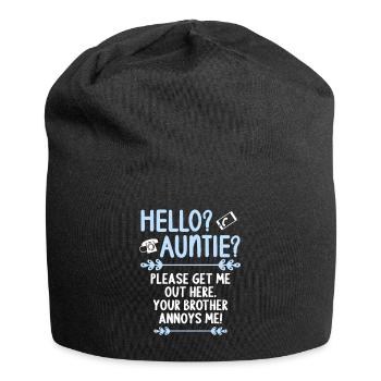 Hallo Tante, Bitte Bring Mich Hier Raus - Jersey-Beanie - Schwarz - Vorne