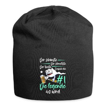 40th Birthday 40 Years Women's Men's Saying Funny - Jersey-Beanie - Schwarz - Vorne