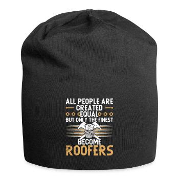 Dachdecker -Dachhäuser Reparaturen - Jersey-Beanie - Schwarz - Vorne