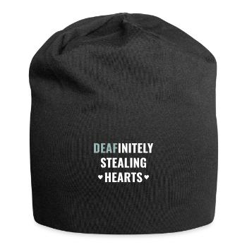 Valentine's Day Deaf Pride ASL Steal Hearts D/HH - Jersey-Beanie - Schwarz - Vorne
