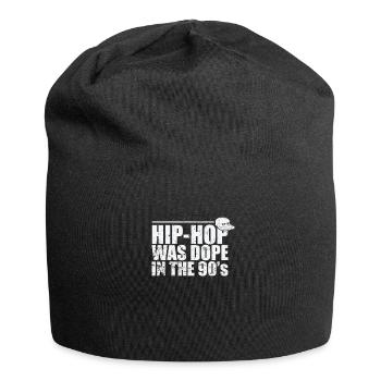 Hip-Hop was cool in the 90's music genre - Jersey Beanie - black - Front