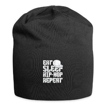 Eat Sleep Hip-Hop Repeat Music Genre Rap - Jersey Beanie - black - Front