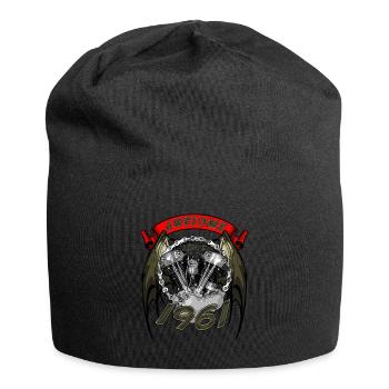 Awesome since 1961, Biker Geburtstag - Jersey-Beanie - Schwarz - Vorne