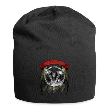Awesome since 1979, biker's birthday - Jersey Beanie - black - Front