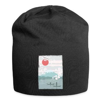Cherry Blossoms Fuji Cherry Tree Japan Natural - Jersey Beanie - black - Front