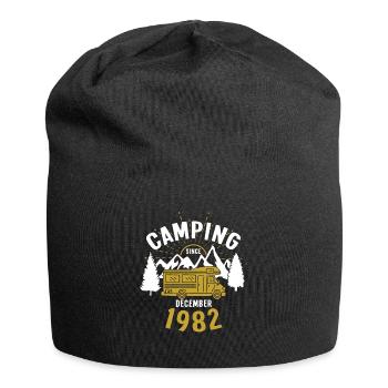 Anniversaire: Camping depuis décembre 1982 Camping-car - Bonnet en jersey - noir - Devant