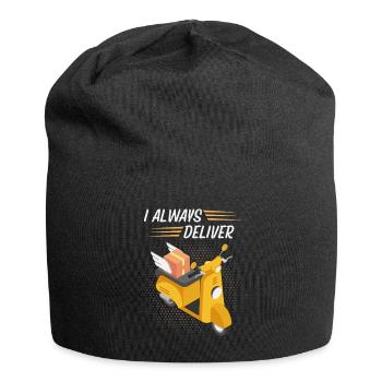 Courier, parcel deliverer, motorcycle, funny saying - Jersey Beanie - black - Front