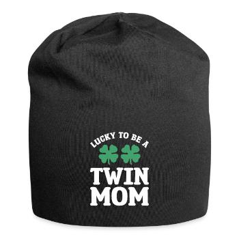 Chanceux d’être une maman jumelle Saint de la Saint-Patrick - Bonnet en jersey - noir - Devant