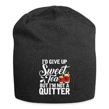 Sweet Tea Lover Gifts - Jersey Beanie - charcoal grey - Front