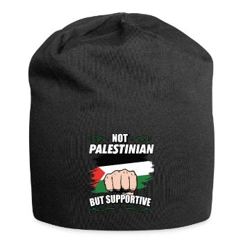 Pas palestinien mais touristique de soutien - Bonnet en jersey - noir - Devant