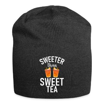 Sweet Tea Lover Gifts - Jersey Beanie - charcoal grey - Front