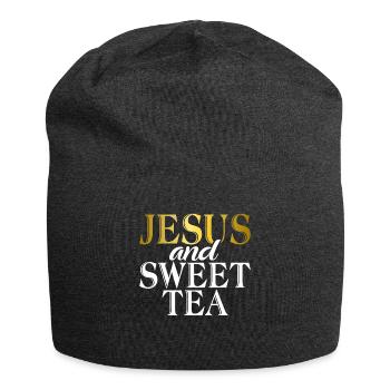 Sweet Tea Lover Gifts - Jersey Beanie - charcoal grey - Front