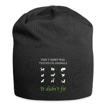 This T-Shirt Was Tested On Animals - Jersey Beanie - black - Front