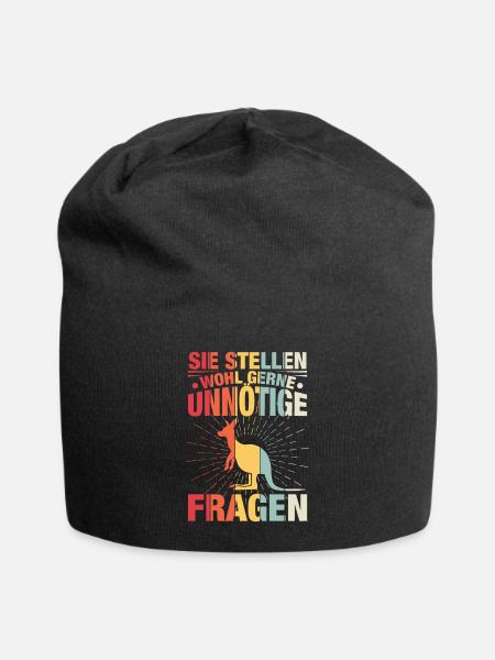 Sie Stellen Wohl Gerne Unnötige Fragen - Jersey-Beanie - Schwarz