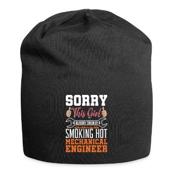 Mechanical Engineering Sorry This Girl Is Mechanic - Jersey Beanie - black - Front