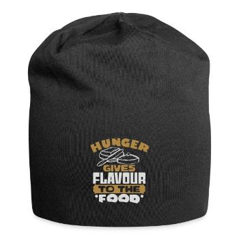 LA FAIM DONNE DE LA SAVEUR À LA NOURRITURE - Bonnet en jersey - noir - Devant