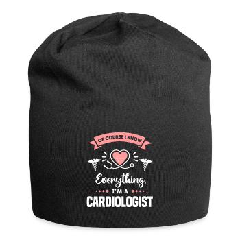 Natürlich weiß ich alles, was ich Kardiologe bin - Jersey-Beanie - Schwarz - Vorne
