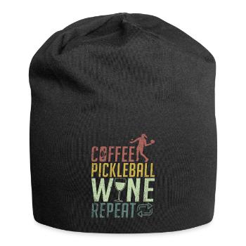 Men's Pickleball Sports Funny Pickleball Design - Jersey Beanie - black - Front
