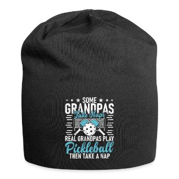 Men's Pickleball Sports Funny Pickleball Design - Jersey Beanie - black - Front