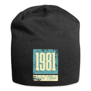 1981 Anniversaire de naissance Année de naissance - Bonnet en jersey - noir - Devant