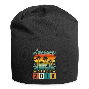 2018 Anniversaire Naissance Année de naissance Millésime - Bonnet en jersey - noir - Devant