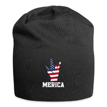 Merica Rock Sign - Jersey Beanie - black - Front