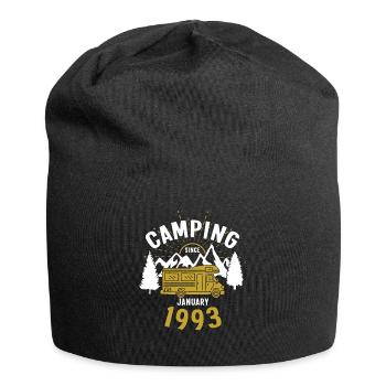 Anniversaire: Camping depuis janvier 1993 Camping-car - Bonnet en jersey - noir - Devant