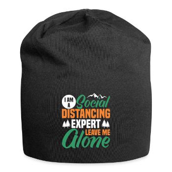 I am a social expert - Jersey Beanie - black - Front