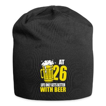 Men Beer Birthday Funny 26 Year Old Beer Lover - Jersey Beanie - black - Front