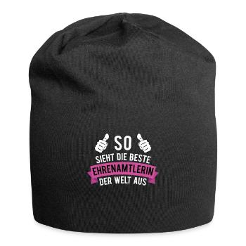Ehrenamt Beste Ehrenamtlerin Spruch Geschenk - Jersey-Beanie - Schwarz - Vorne