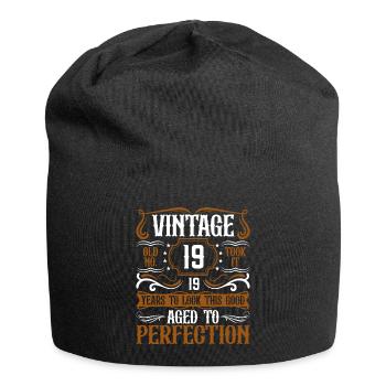 19th Birthday Vintage Retro - Jersey Beanie - black - Front