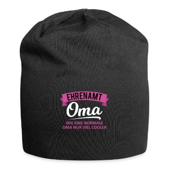 Ehrenamt Oma Spruch Ehrenamtlerin Geschenk - Jersey-Beanie - Schwarz - Vorne