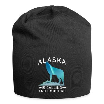 Alaska Gift USA Nature Bear Denali Grizzly Forest - Jersey Beanie - black - Front
