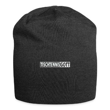 Tischtennis Zubehör Pingpong Motiv - Jersey-Beanie - Anthrazit - Vorne