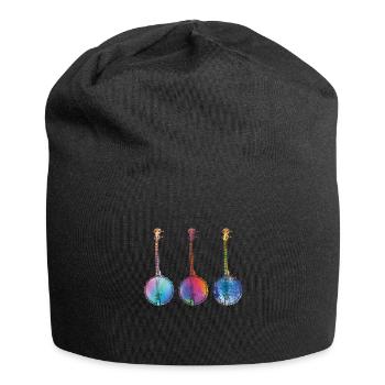 Banjo Shirts For Men Bluegrass Appalachia Folk - Jersey Beanie - black - Front