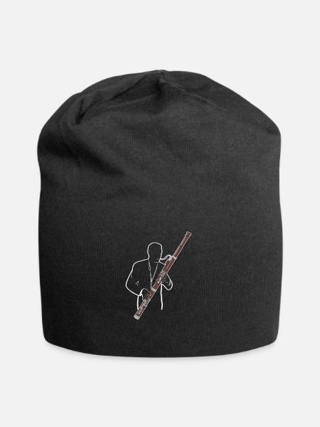 Bassoon Player Simple Drawing with a Colorful - Jersey-Beanie - Schwarz