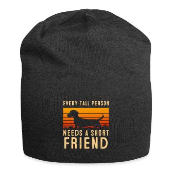 Dachshund Geschenk Dixie Wiener Doxie Dackel - Jersey-Beanie - Anthrazit - Vorne