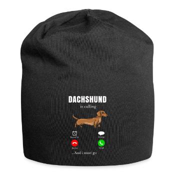 Dachshund Geschenk Dixie Wiener Doxie Dackel - Jersey-Beanie - Schwarz - Vorne