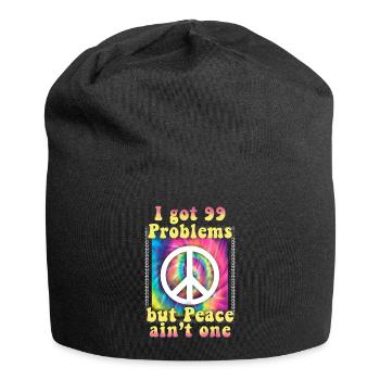 Hippie Geschenk Acidhead Flowerpower Hippi Hippy - Jersey-Beanie - Schwarz - Vorne