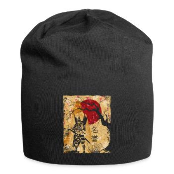 Samouraï Art Japonais Vintage Fighter Rétro - Bonnet en jersey - noir - Devant