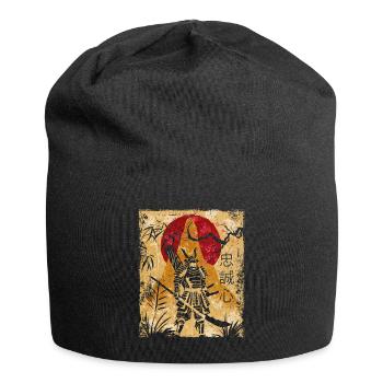 Samouraï Art Japonais Vintage Fighter Rétro - Bonnet en jersey - noir - Devant