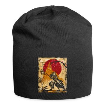 Samouraï Art Japonais Vintage Fighter Rétro - Bonnet en jersey - noir - Devant