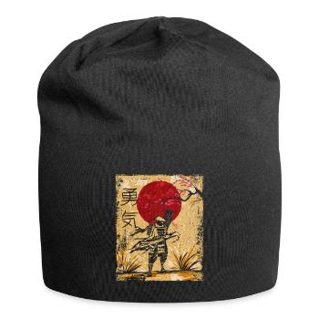 Samouraï Art Japonais Vintage Fighter Rétro - Bonnet en jersey - noir - Devant
